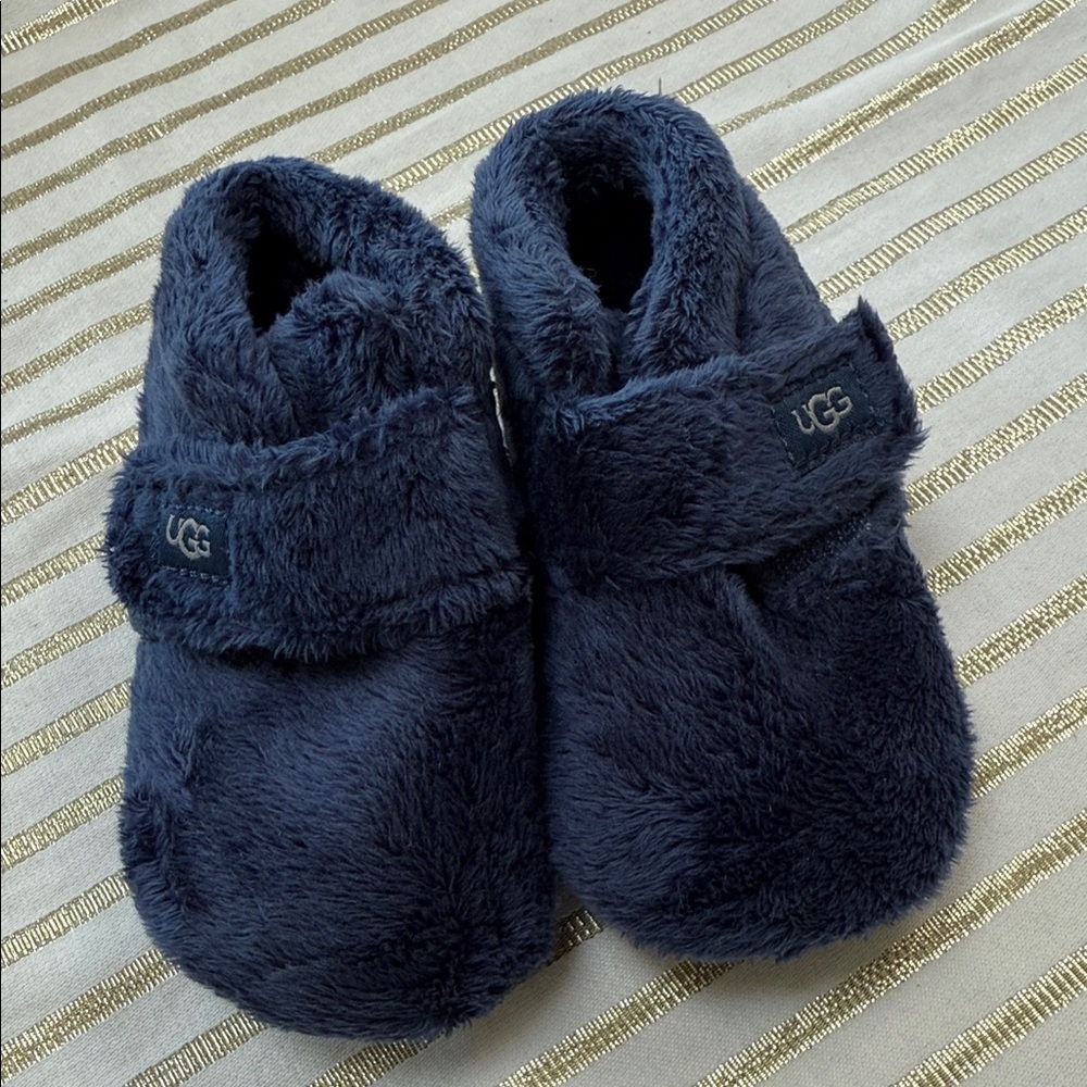 UGG Dark Blue Plush Infant Booties